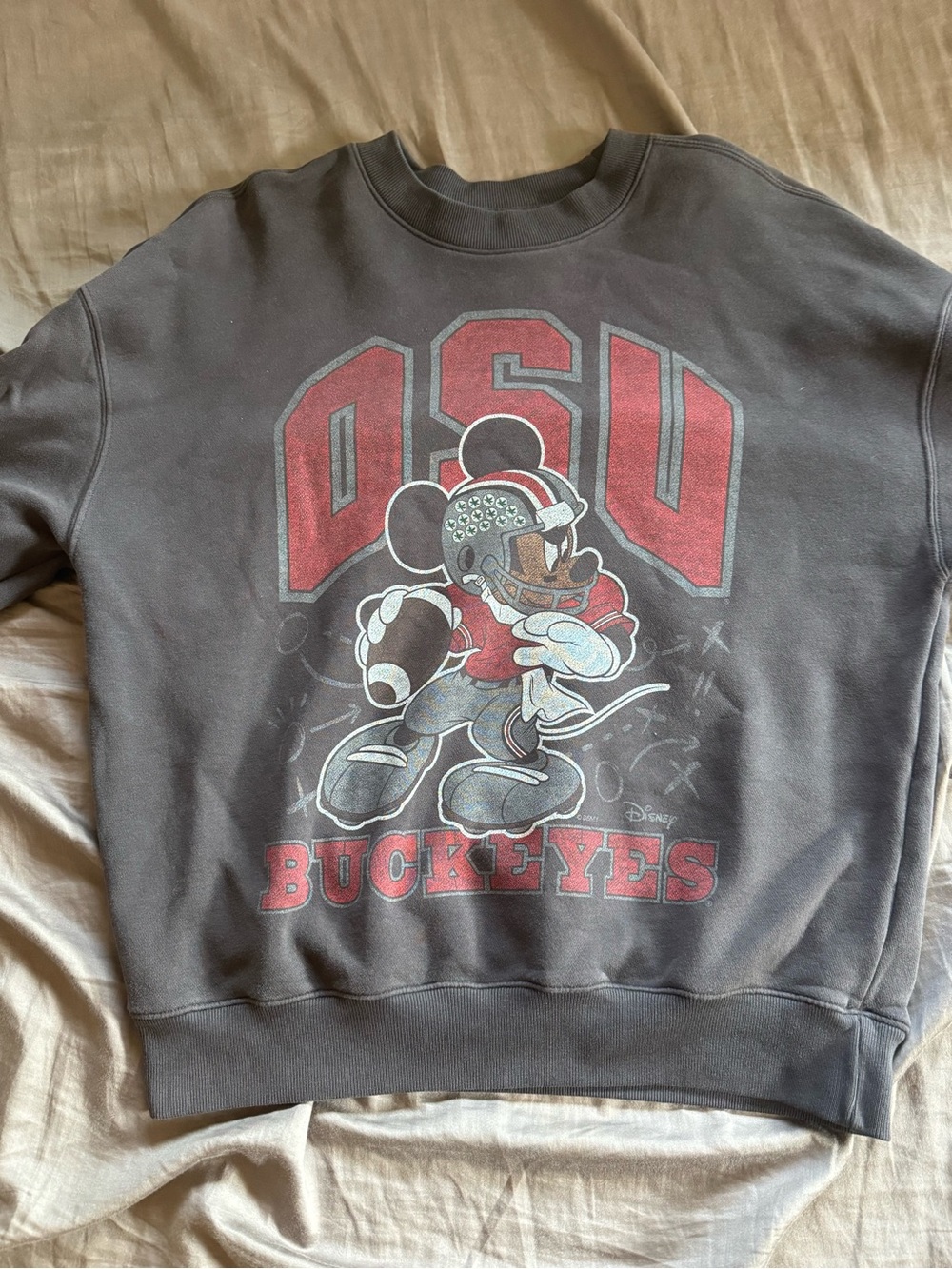 Hollister OSU Buckeyes Gray Graphic Crewneck Sweater